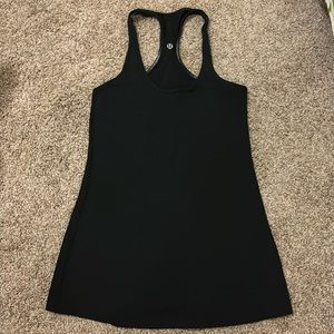 EUC Lululemon Cool Racerback tank solid black size 6
